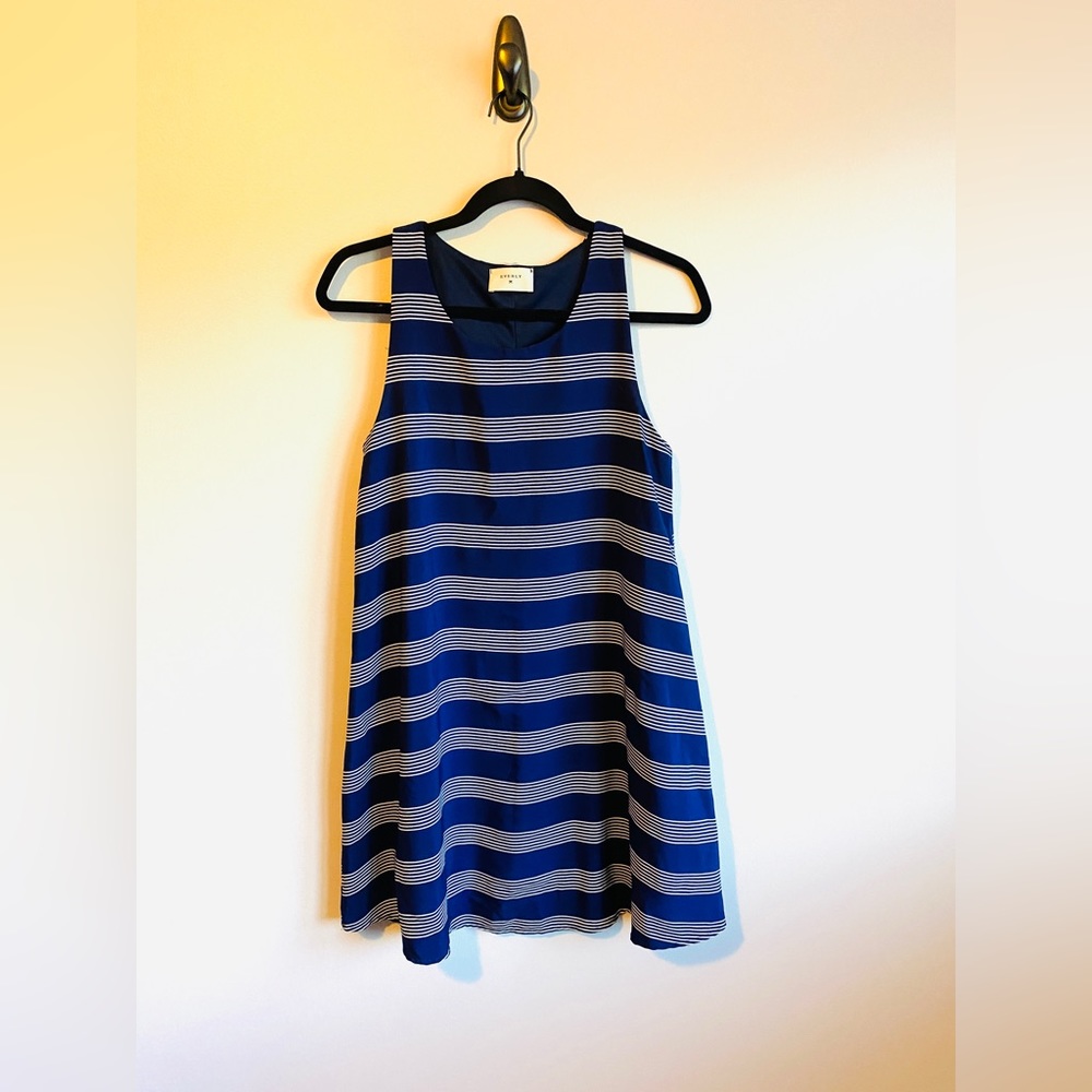 Everly Striped Dress in Navy